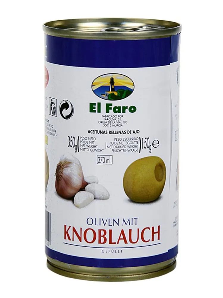 Оливки El Faro Mojo picon Manzanilla olives фаршированные острые специи и чеснок, 330 г