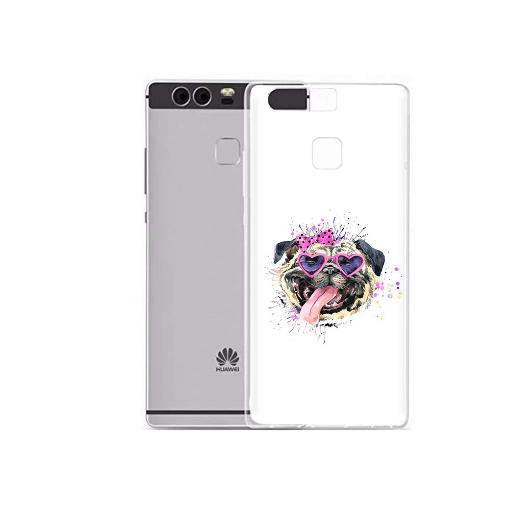 

Чехол MyPads Tocco для Huawei P9 Plus Веселая собака (PT31455.54.43), Прозрачный, Tocco