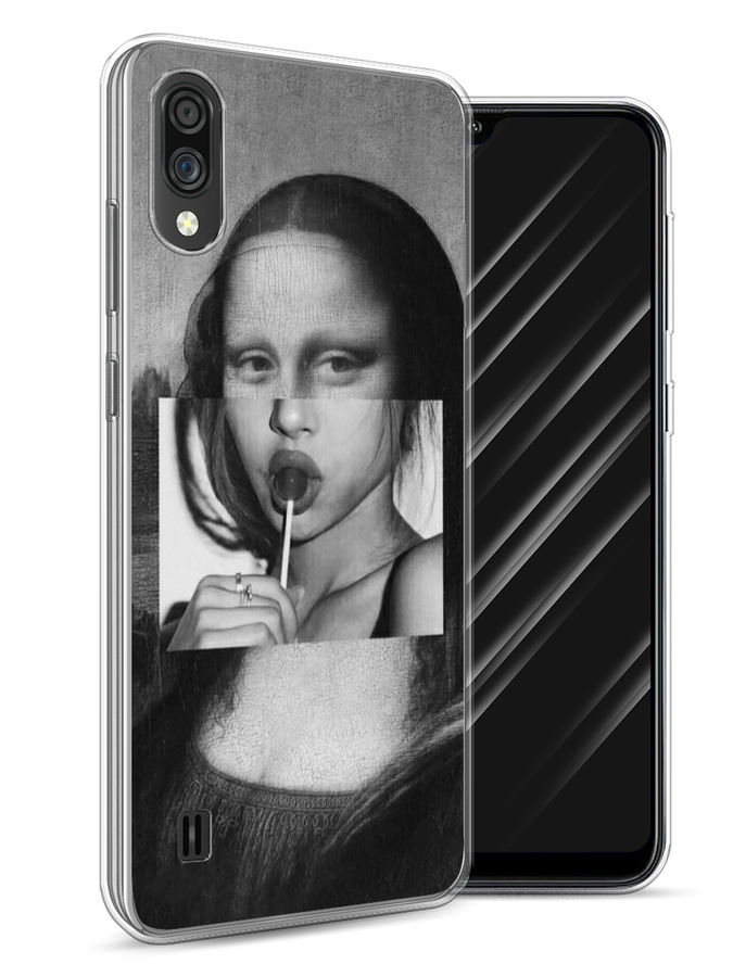 

Чехол Awog на ZTE Blade A5 (2020) / ЗТЕ Блэйд A5 (2020) "Mona Lisa sucking lollipop", Разноцветный, 134950-9