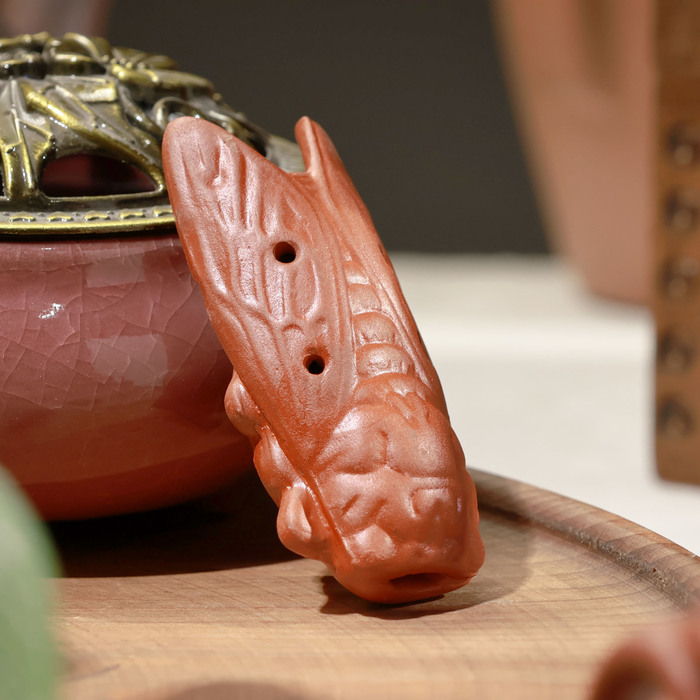 

Фигурка для чайной церемонии - свистулька "Певчая цикада" 7,5х2,5х3,5см, Коричневый