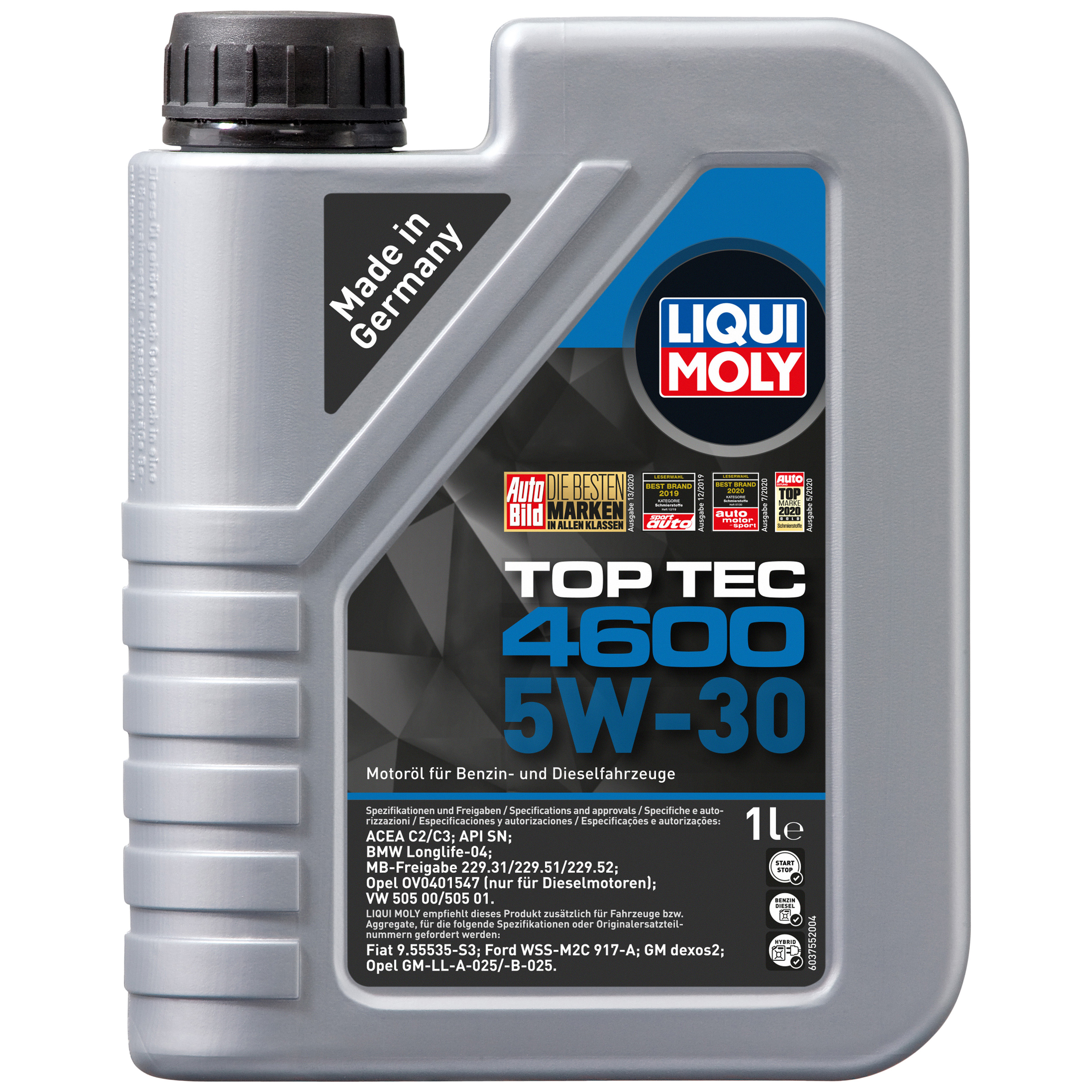 Моторное масло Liqui Moly Top Tec 4600 3755 5W30 1л