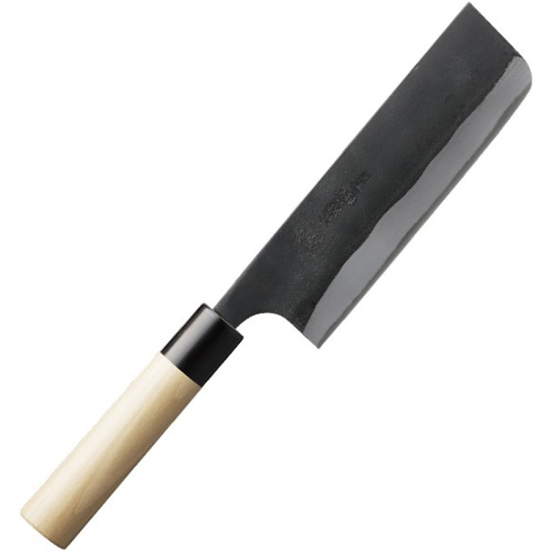 

Кухонный нож Gihei-hamono Aogami#2 в высокоуглеродистых обкладках, Nakiri 165mm, GAB-N16DJ