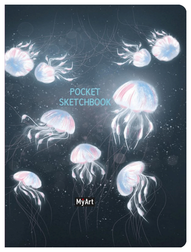 

Скетчбук Проф-Пресс Pocket. Медузы 462-0-129-70257-7, 892-896