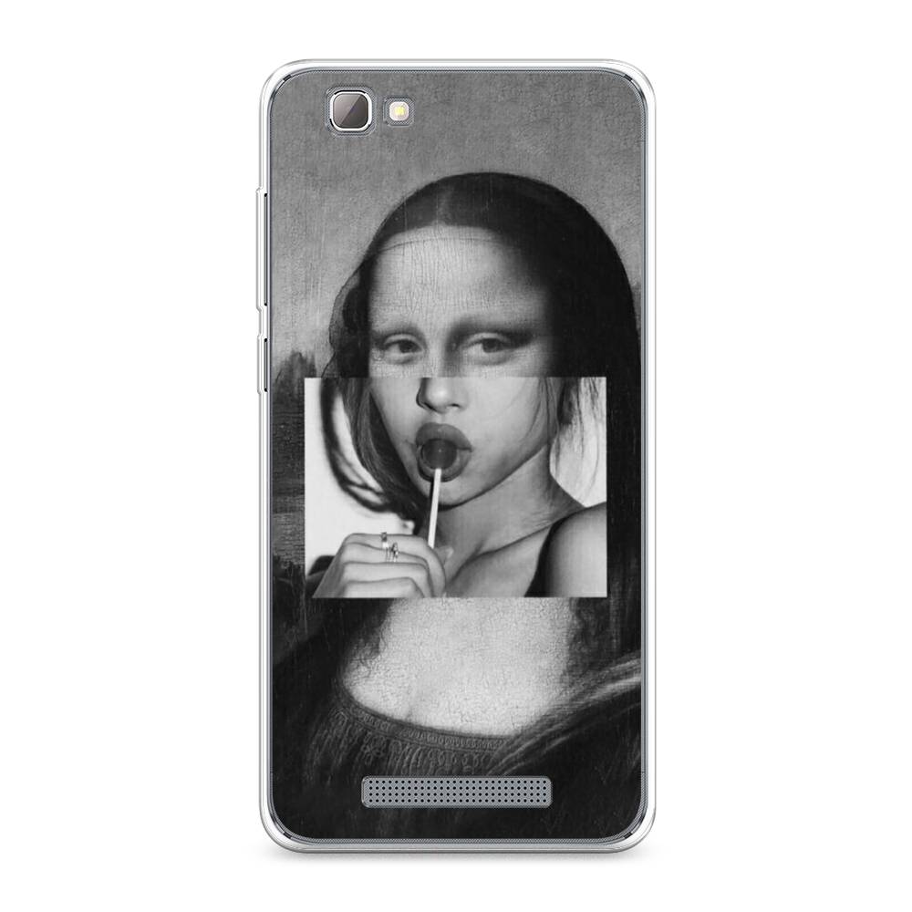 

Чехол Awog на ZTE Blade A610 / ЗТЕ Блэйд A610 "Mona Lisa sucking lollipop", Разноцветный, 130950-9