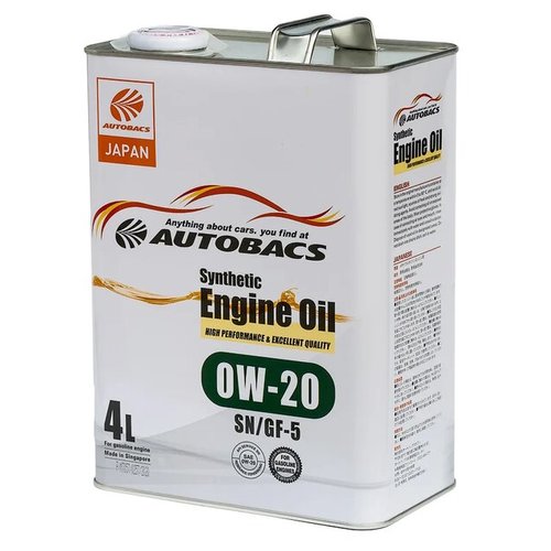 Моторное масло Autobacs Synthetic Engine Oil SN/GF-5 0W20 4л