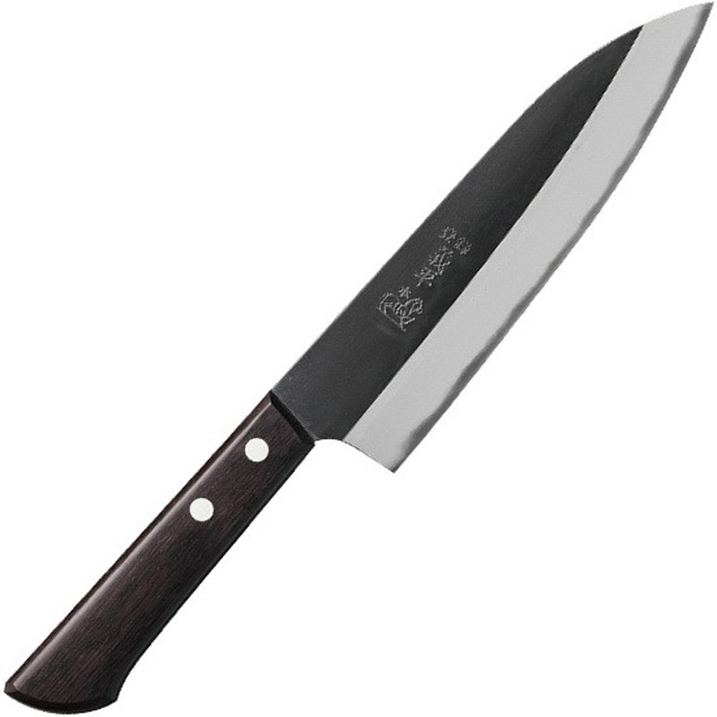 

Нож Gihei-hamono Shirogami#2 в высокоуглеродистых обкладках, Gyuto 165mm, GSB-G16W