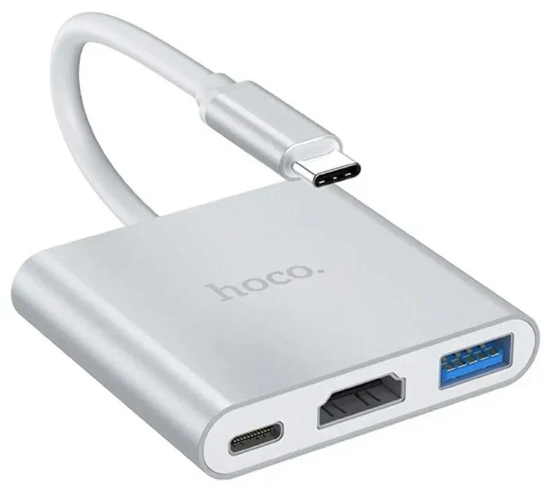 Хаб Type-C на USB 30 HDMI PD HOCO HB14 переходник для Macbook Pro Air 1090₽