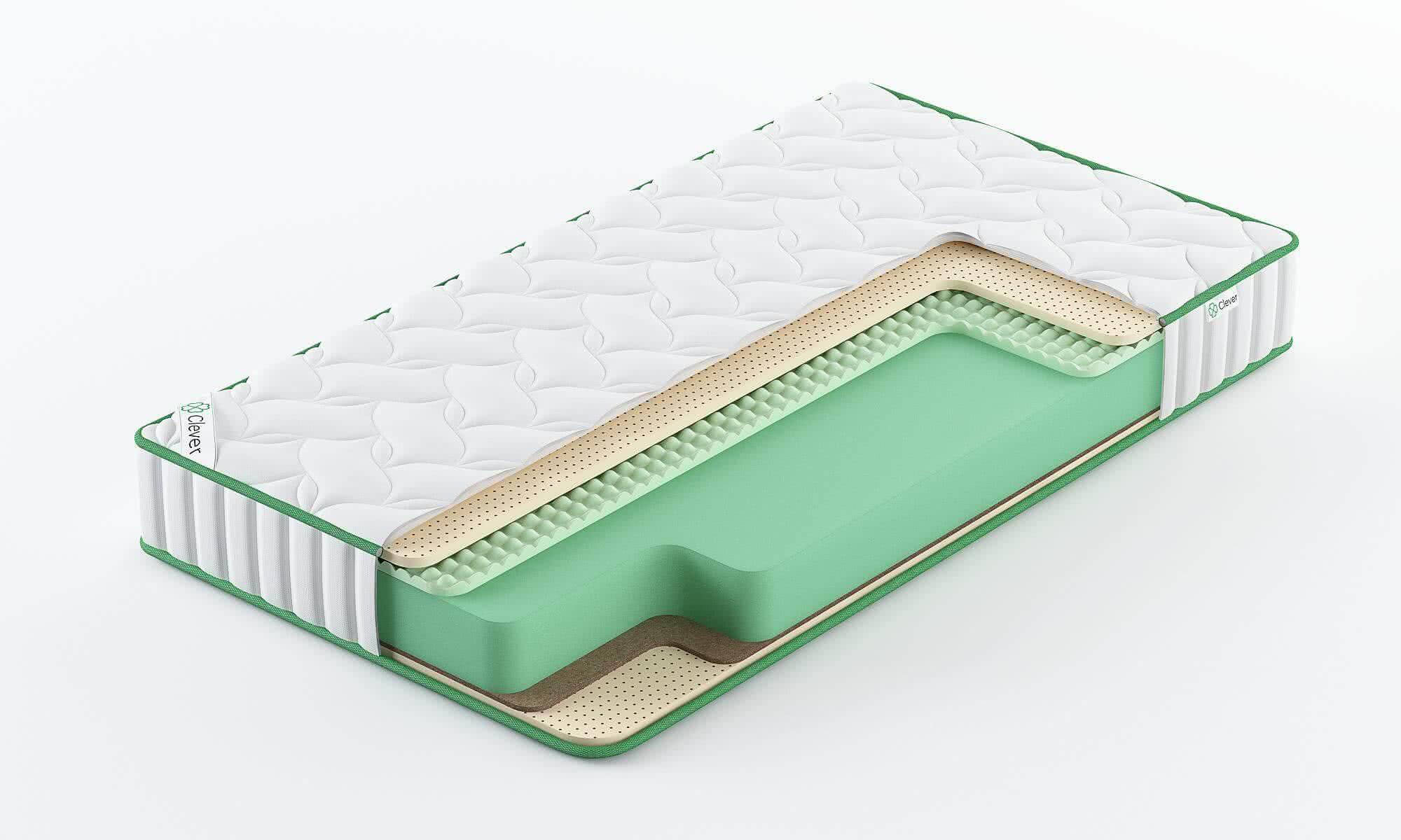 

Матрас Clever Elastic 80x185, Белый, CLEVER ELASTIC