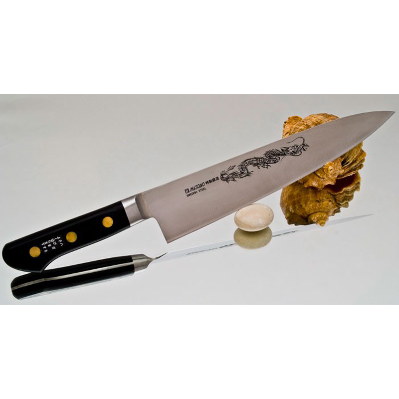 

Нож кухонный Misono Sweden Steel Gyuto 270mm (дракон), SS114
