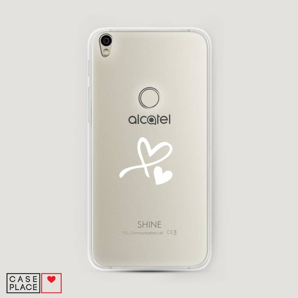 

Чехол Awog на Alcatel Shine Lite / Алкатель Шайн Лайт "Сердечко минимализм", 170350-6