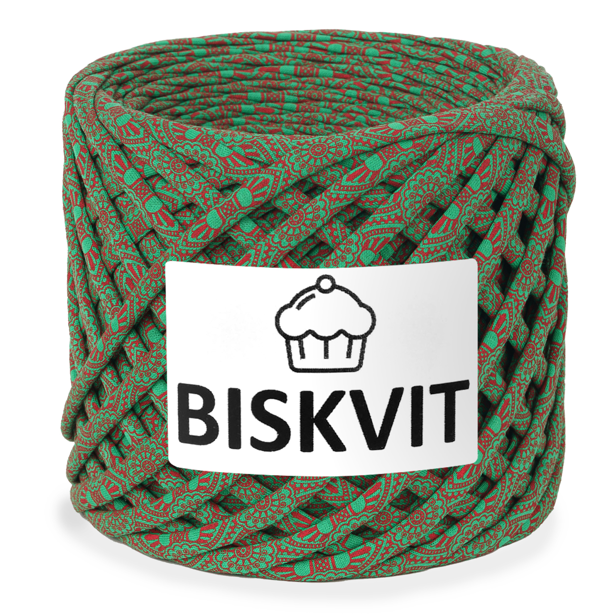 Трикотажная пряжа для вязания BISKVIT Grace home, 100% хлопок, 7-9мм, 100м