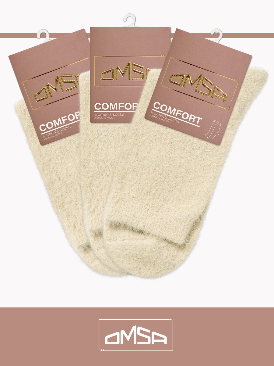 

Комплект носков женских Omsa COMFORT 350 бежевых 39-41, 3 пары, Бежевый, COMFORT 350