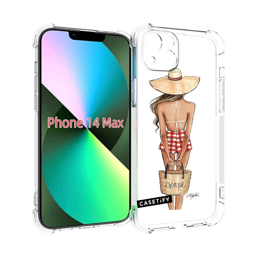 

Чехол MyPads CASETiFY женский для iPhone 14 Plus (6.7), Прозрачный, Tocco