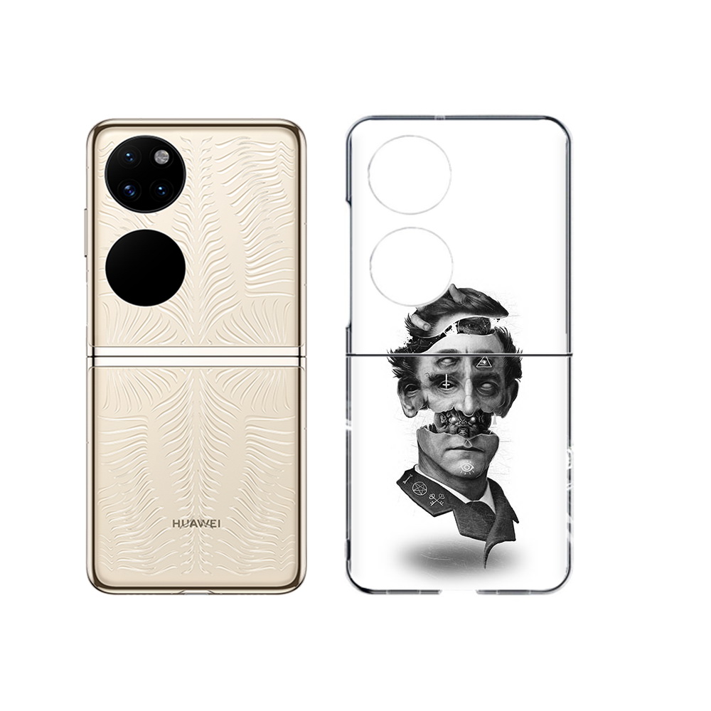 Чехол MyPads Tocco для Huawei P50 страшное лицо абстракция (PT225999.71.628)