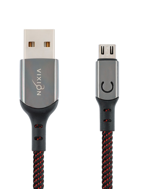 фото Кабель vixion usb - micro usb вилка-вилка м (k9 black-white)