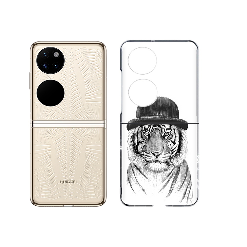 

Чехол MyPads Tocco для Huawei P50 тигр британец (PT225999.71.641), Прозрачный, Tocco
