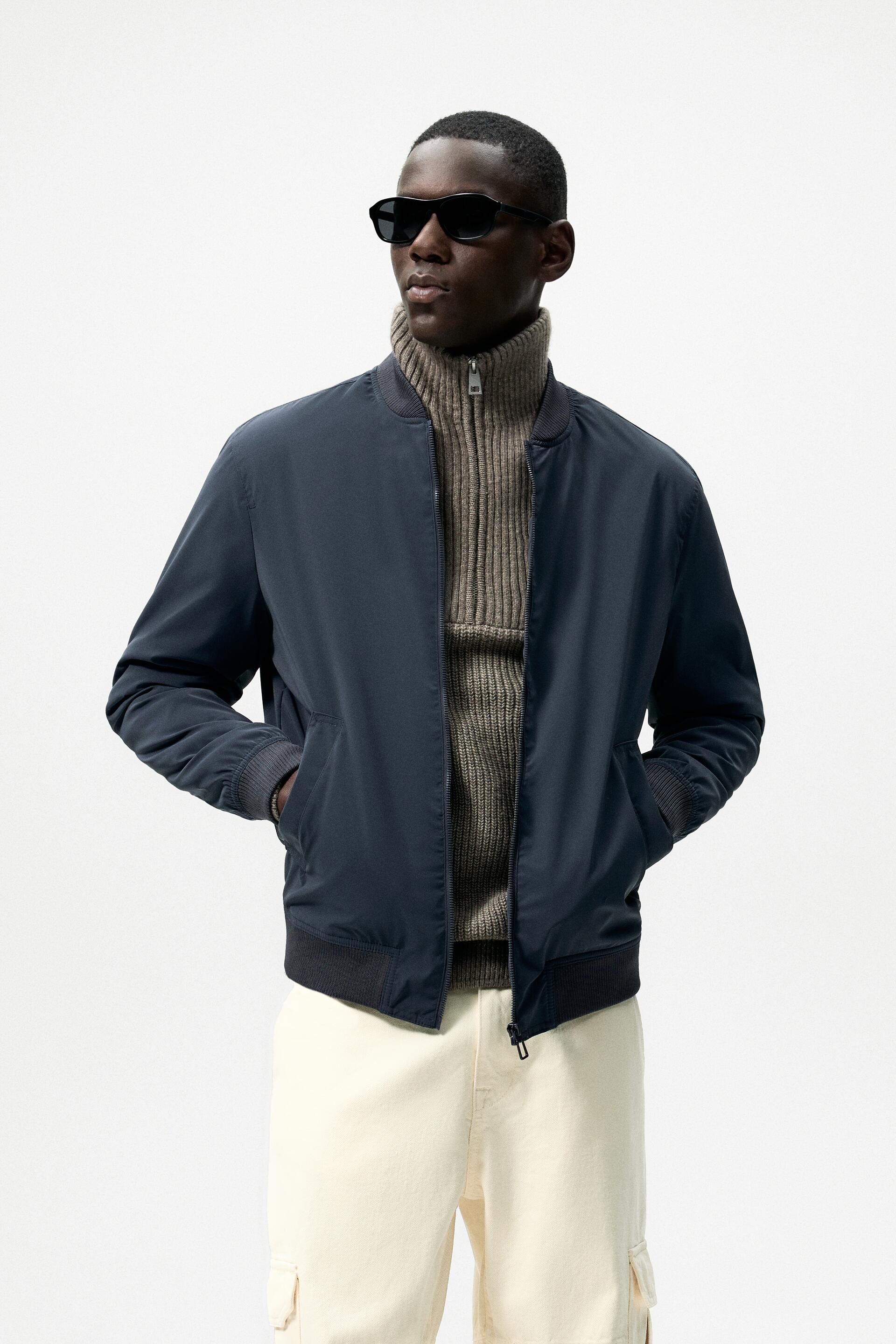 

Бомбер мужской ZARA 04302408 синий L (доставка из-за рубежа), 04302408