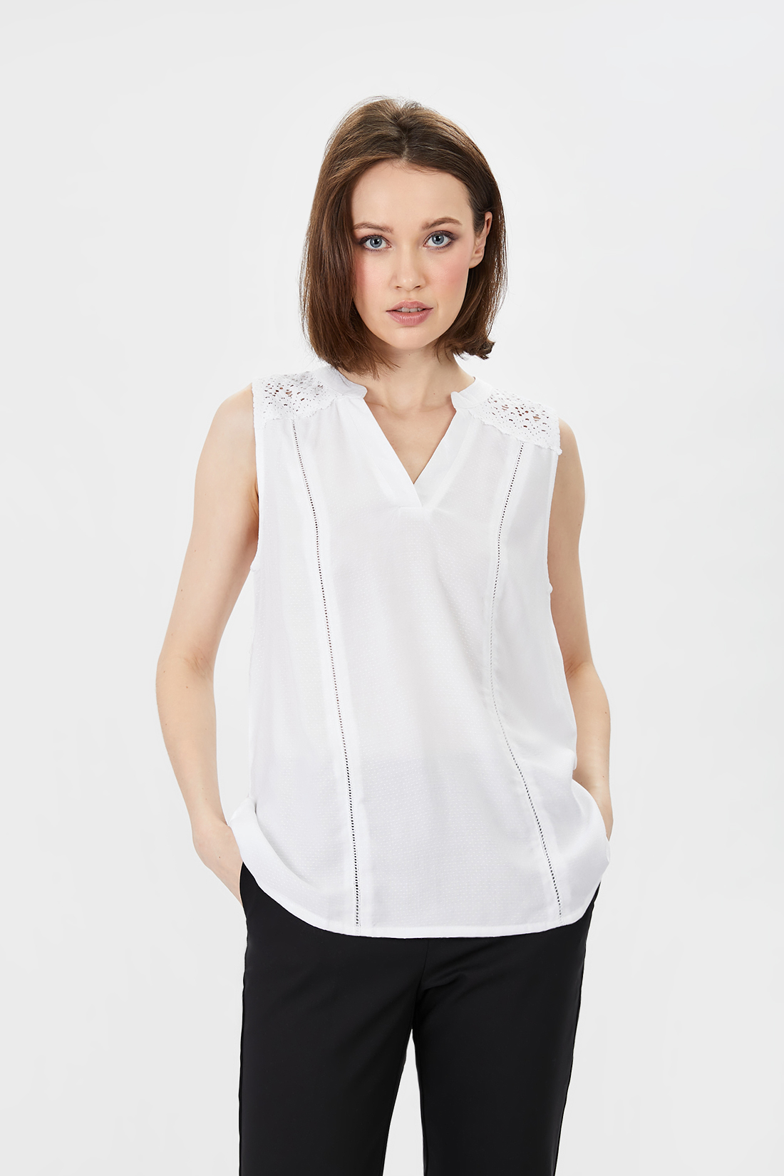 

Блуза женская Baon B191023 белая XXL, B191023
