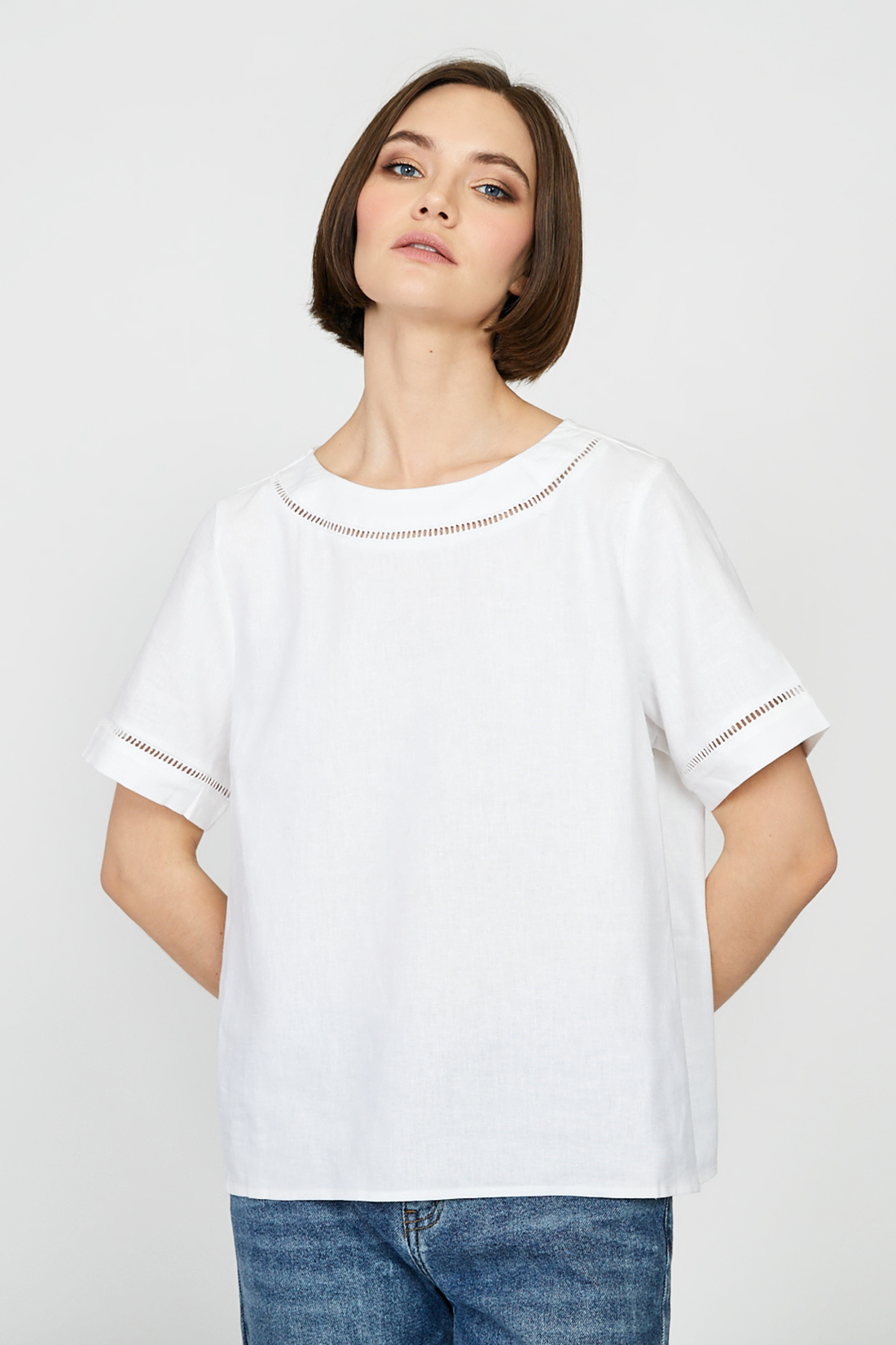 

Блуза женская Baon B191024 белая XXL, B191024