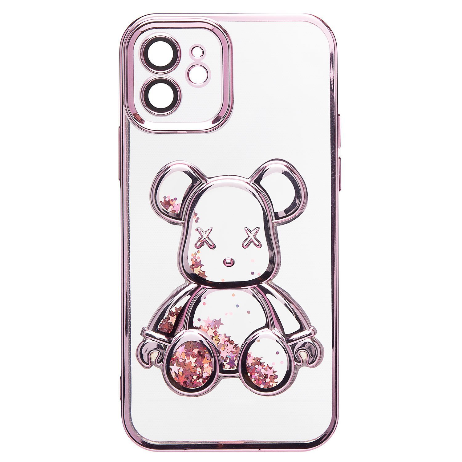 

Чехол для iPhone 12 силиконовый Мишка <розовый>
