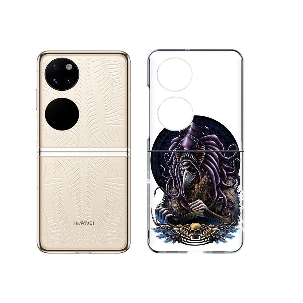

Чехол MyPads Tocco для Huawei P50 умный ворон (PT225999.71.650), Прозрачный, Tocco