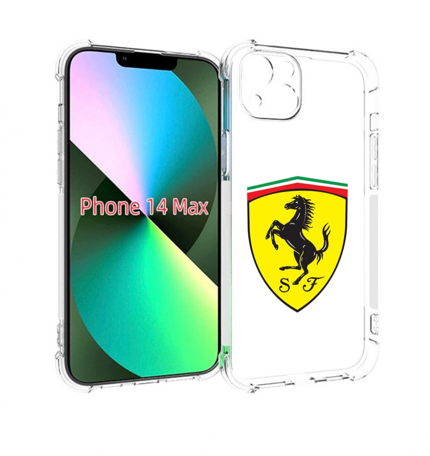 Чехол MyPads Ferrari-3 мужской для iPhone 14 Plus (6.7)