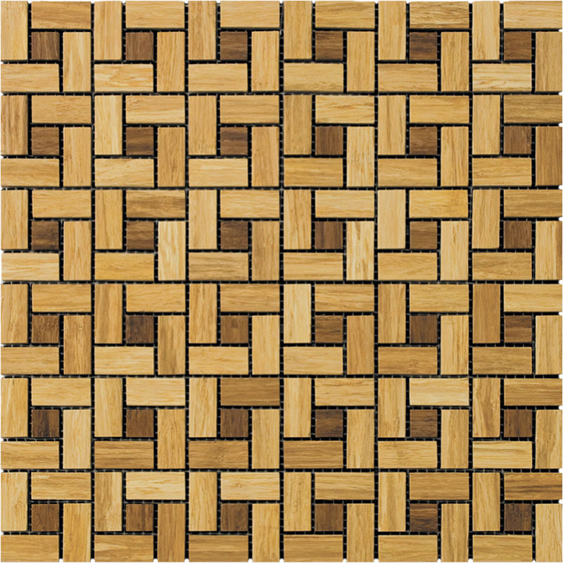 фото Мозаика из бамбука natural bamboo бежевый коричневый bm-02-h bm002-h