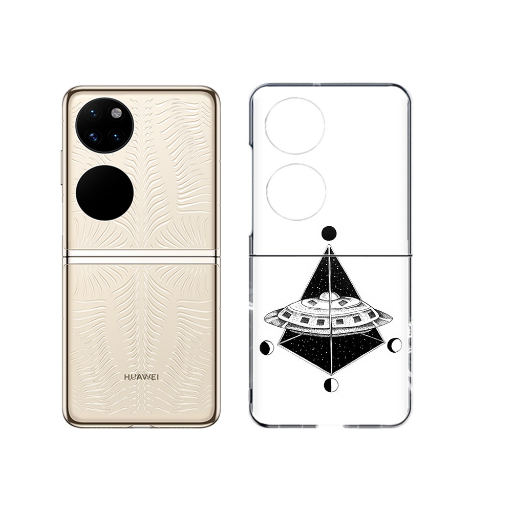 

Чехол MyPads Tocco для Huawei P50 черно белая летающая тарелка (PT225999.71.679), Прозрачный, Tocco