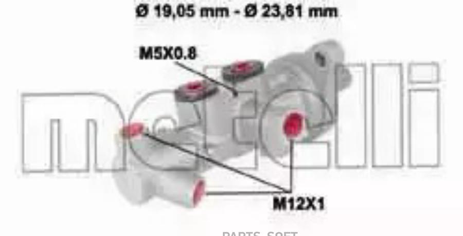 

METELLI 05-0626 Главный тормозной цилиндр