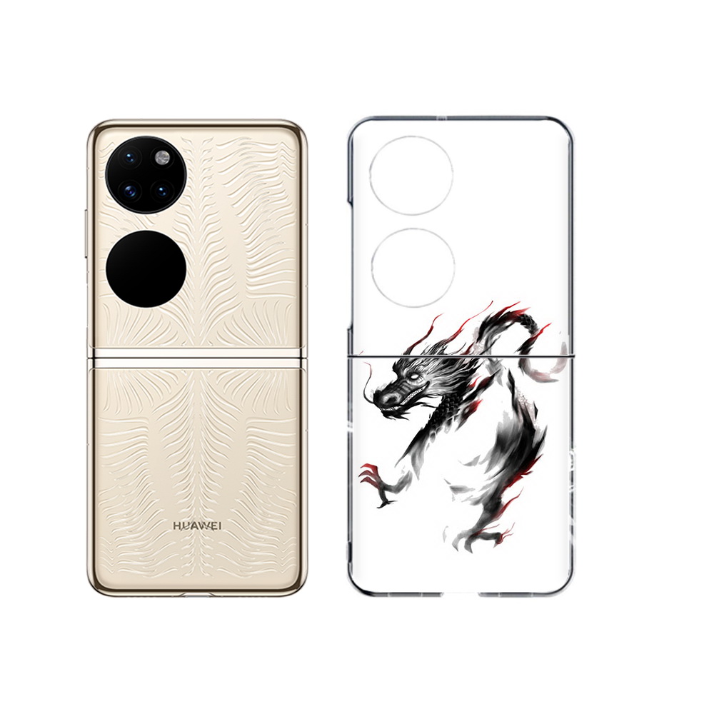 

Чехол MyPads Tocco для Huawei P50 черный дракон (PT225999.71.690), Прозрачный, Tocco