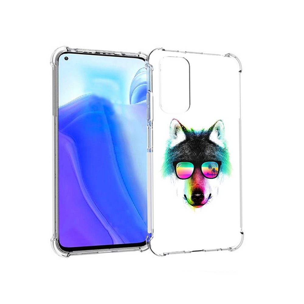 

Чехол MyPads Tocco для Xiaomi Redmi Note 11S радужный волк (PT162215.279.567), Tocco