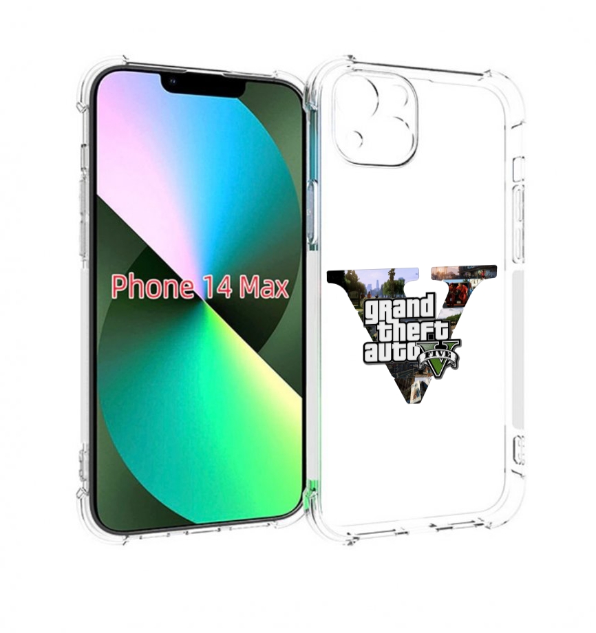 

Чехол MyPads GTA 5 логотип для iPhone 14 Plus (6.7), Прозрачный, Tocco
