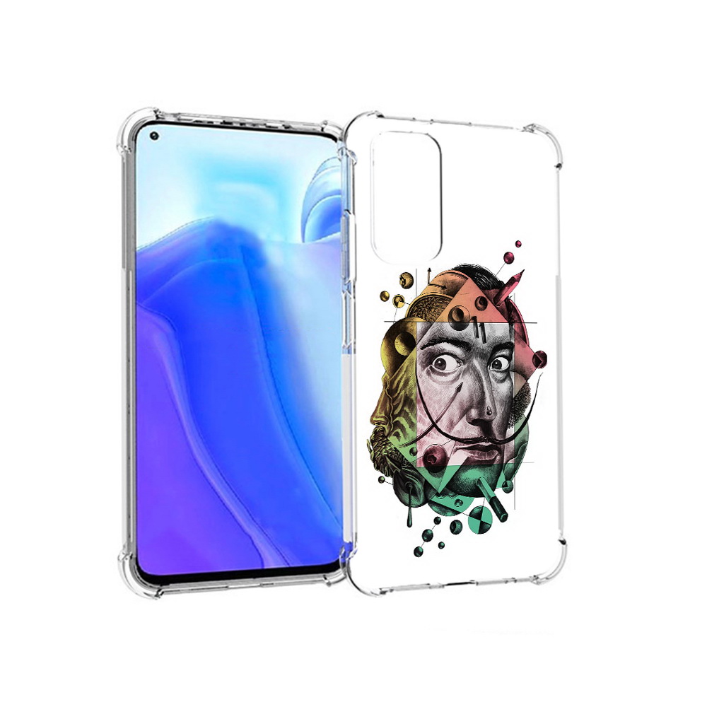 

Чехол MyPads Tocco для Xiaomi Redmi Note 11S разноцветное лицо абстракция, Tocco