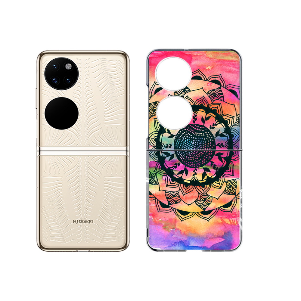 

Чехол MyPads Tocco для Huawei P50 яркая абстракция круглый цветок (PT225999.71.704), Прозрачный, Tocco