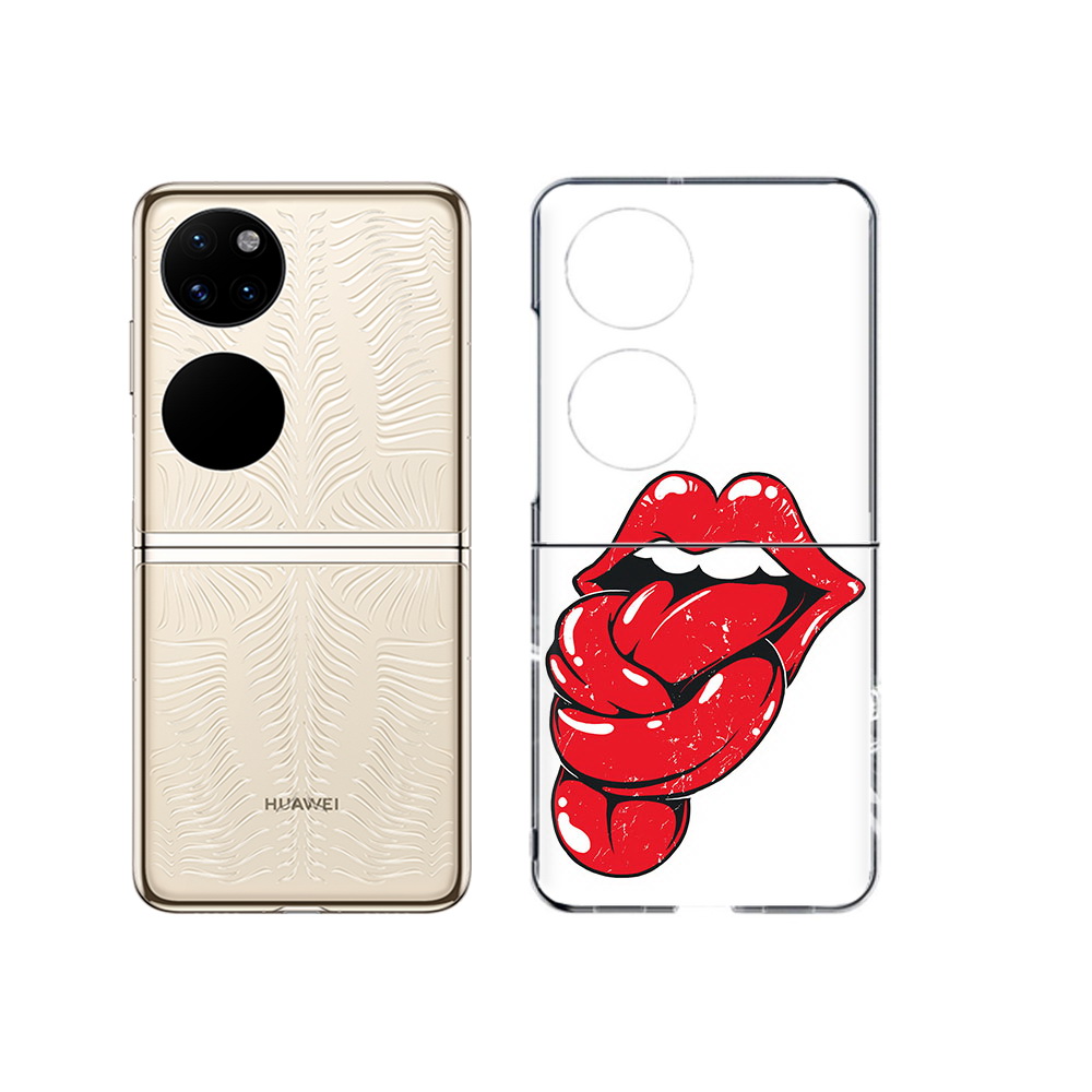 Чехол MyPads Tocco для Huawei P50 яркие губы с языком (PT225999.71.705)