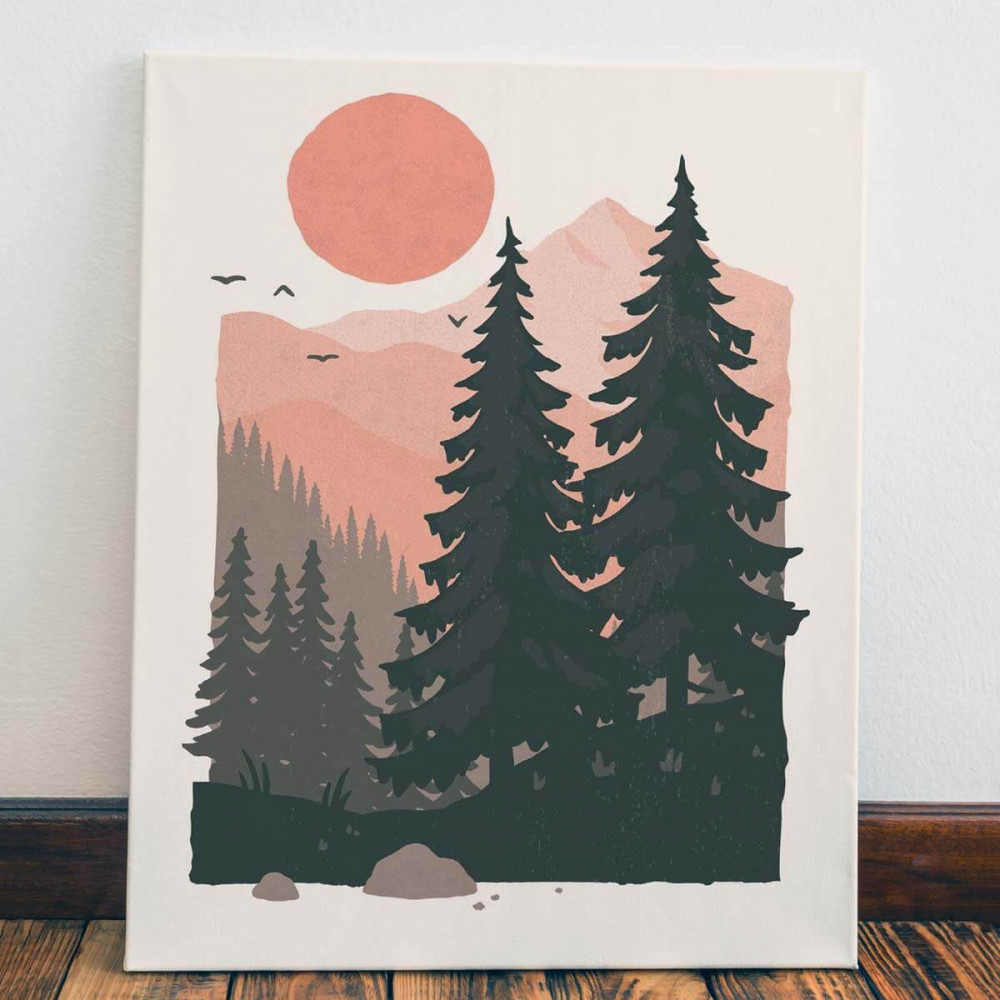 

Картина Red Panda Сосны на закате40x60