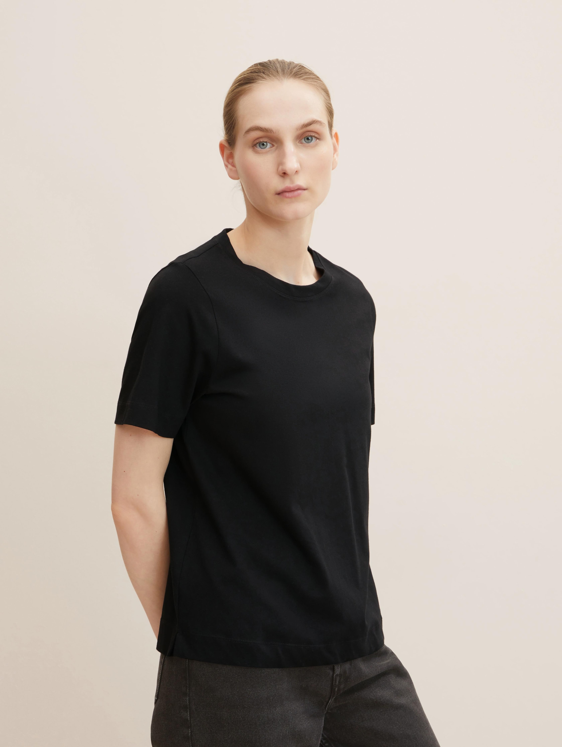 

Футболка женская TOM TAILOR 1032407 черная L, Черный, 1032407