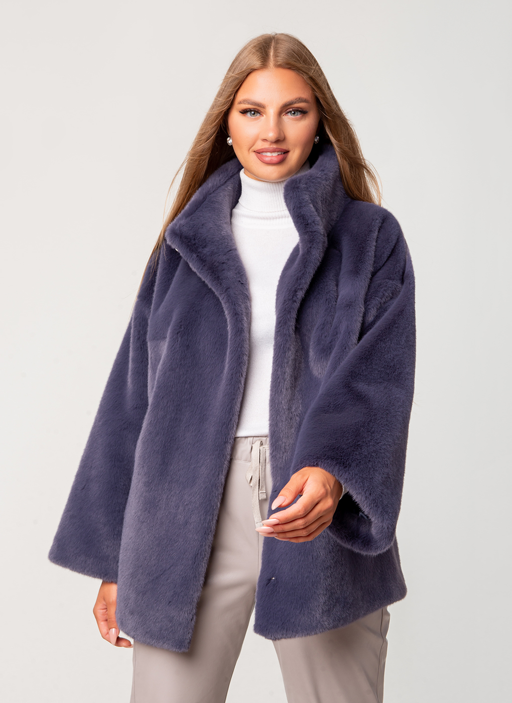 

Полушубок женский Endgiel 59925 синий 50, 59925