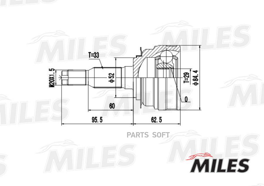 

Шрус MILES GA20077