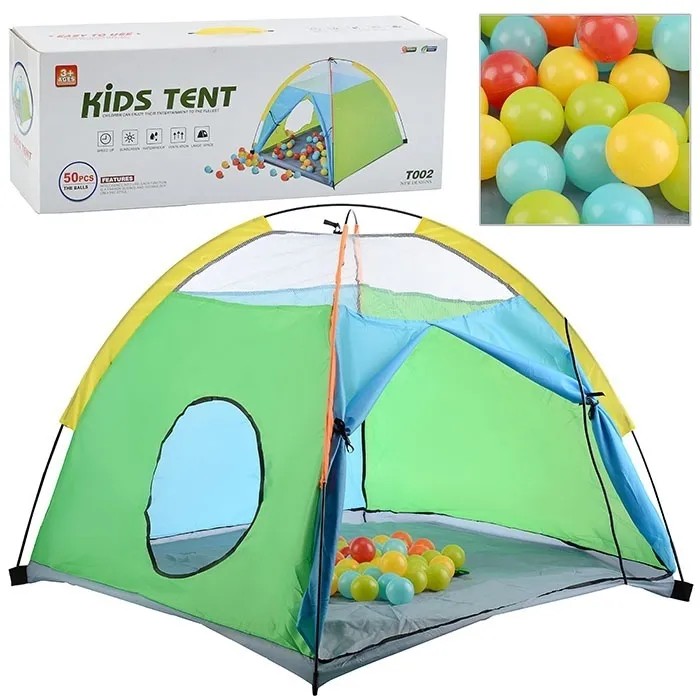 фото Игровая палатка oubaoloon 107х109х90 см, 50 пластиковых шариков, в коробке t002