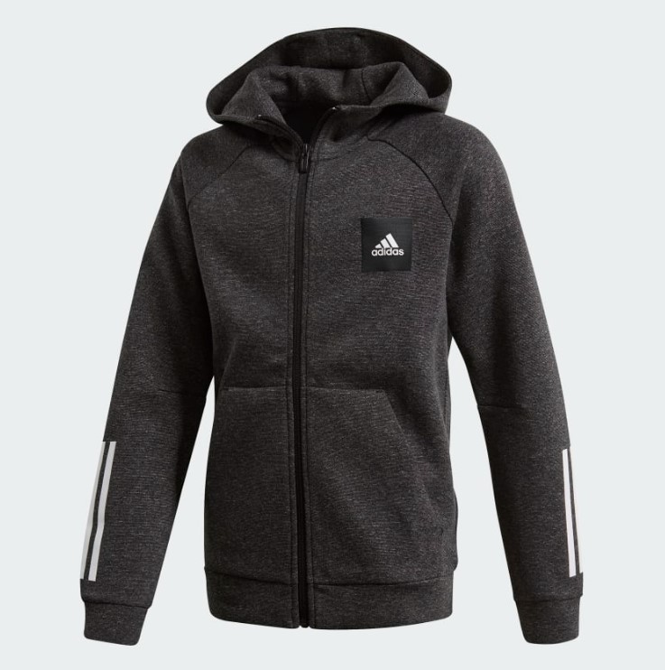 Толстовка Adidas Jb A Mhe Fz Hd, для мальчиков, FL2836, размер 128 см серый