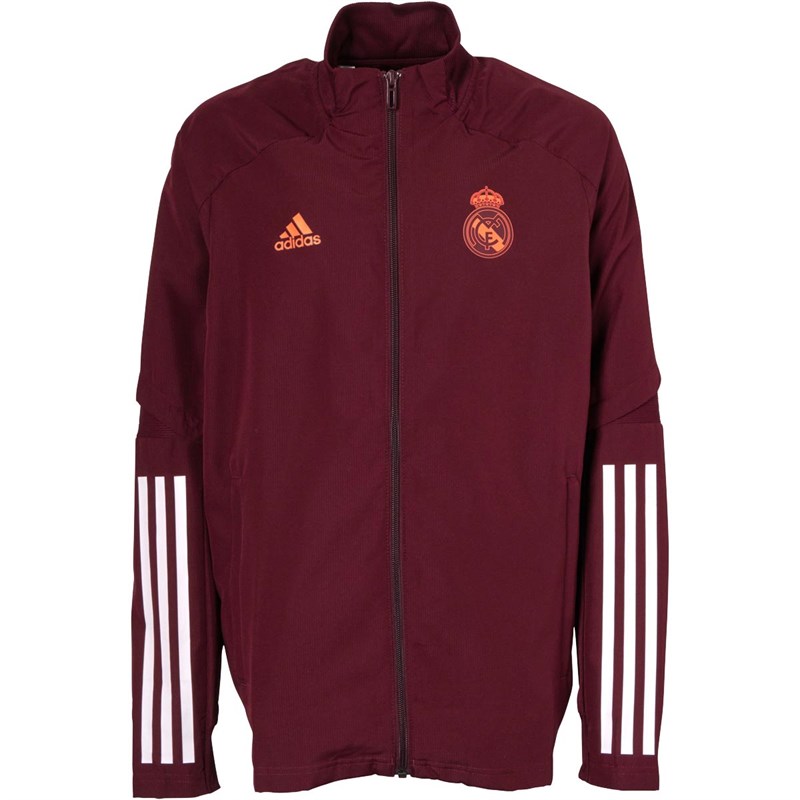 Толстовка Adidas Real Eu Pre Jky, для мальчиков, FQ7897, размер 140 см бордовый