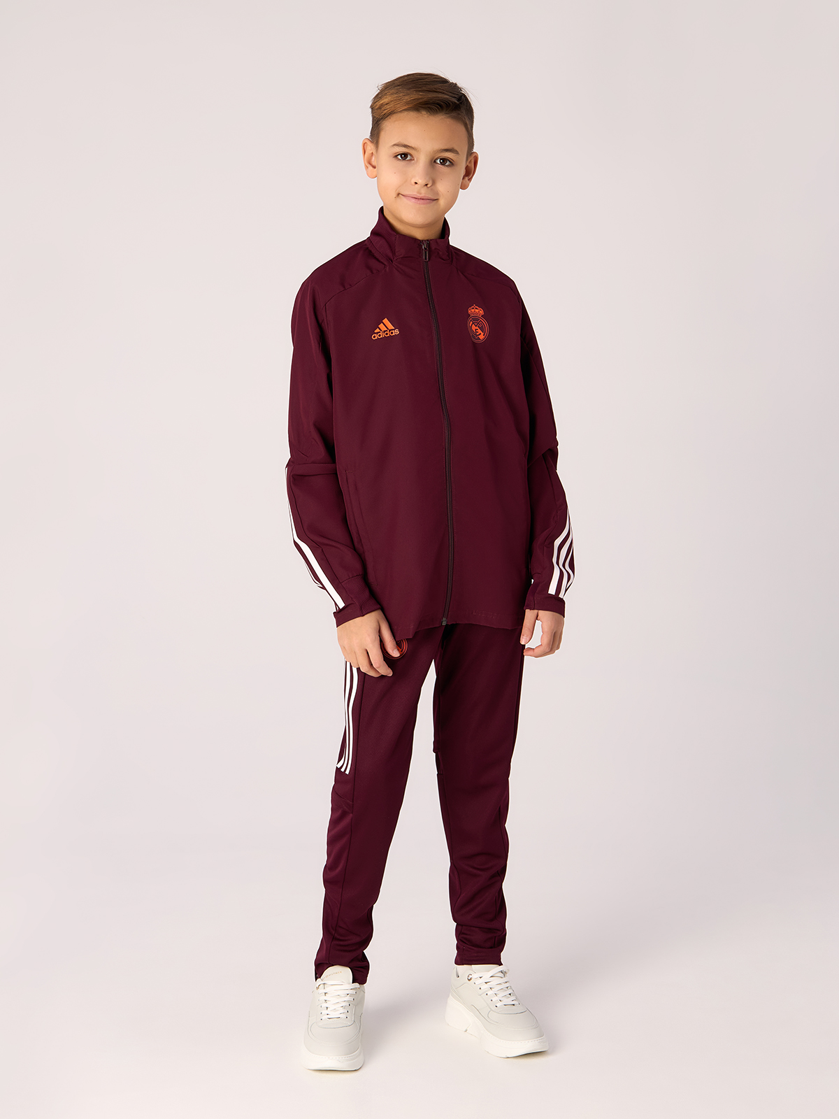 Толстовка Adidas Real Eu Pre Jky, для мальчиков, FQ7897, размер 152 см