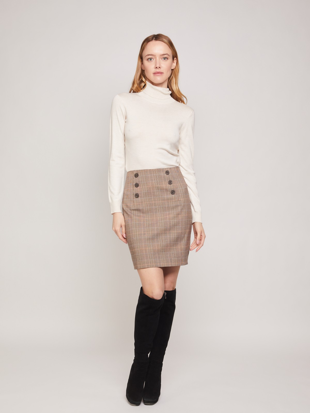 

Водолазка женская Zolla 02133612303210M0 белая 2XL, 02133612303210M0