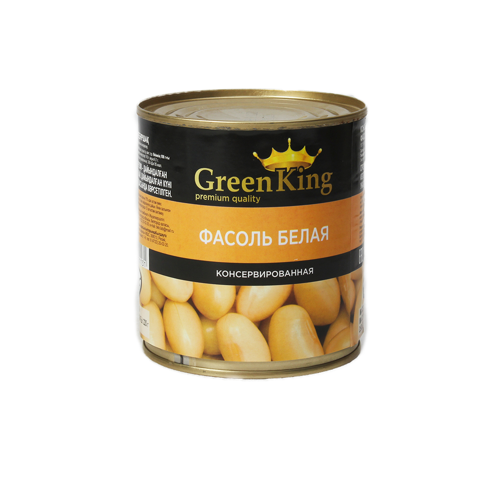 Фасоль Green King белая, в собственном соку, 400 г