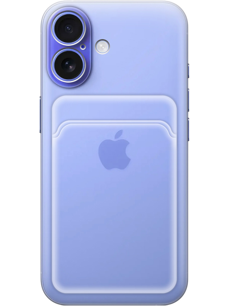 

Силиконовый чехол на Apple iPhone 16 с карманом для карты прозрачный, 785196531