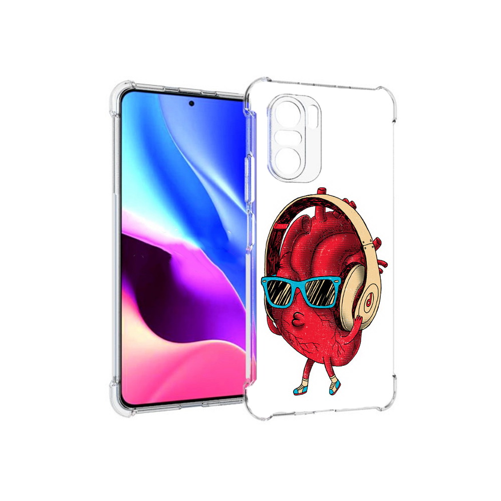 

Чехол MyPads Tocco для Xiaomi Redmi K40 слушай сердце (PT158239.260.609), Прозрачный, Tocco