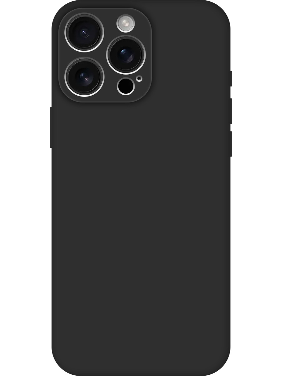 

Силиконовый чехол на Apple iPhone 16 Pro Max матовый черный, 785198313