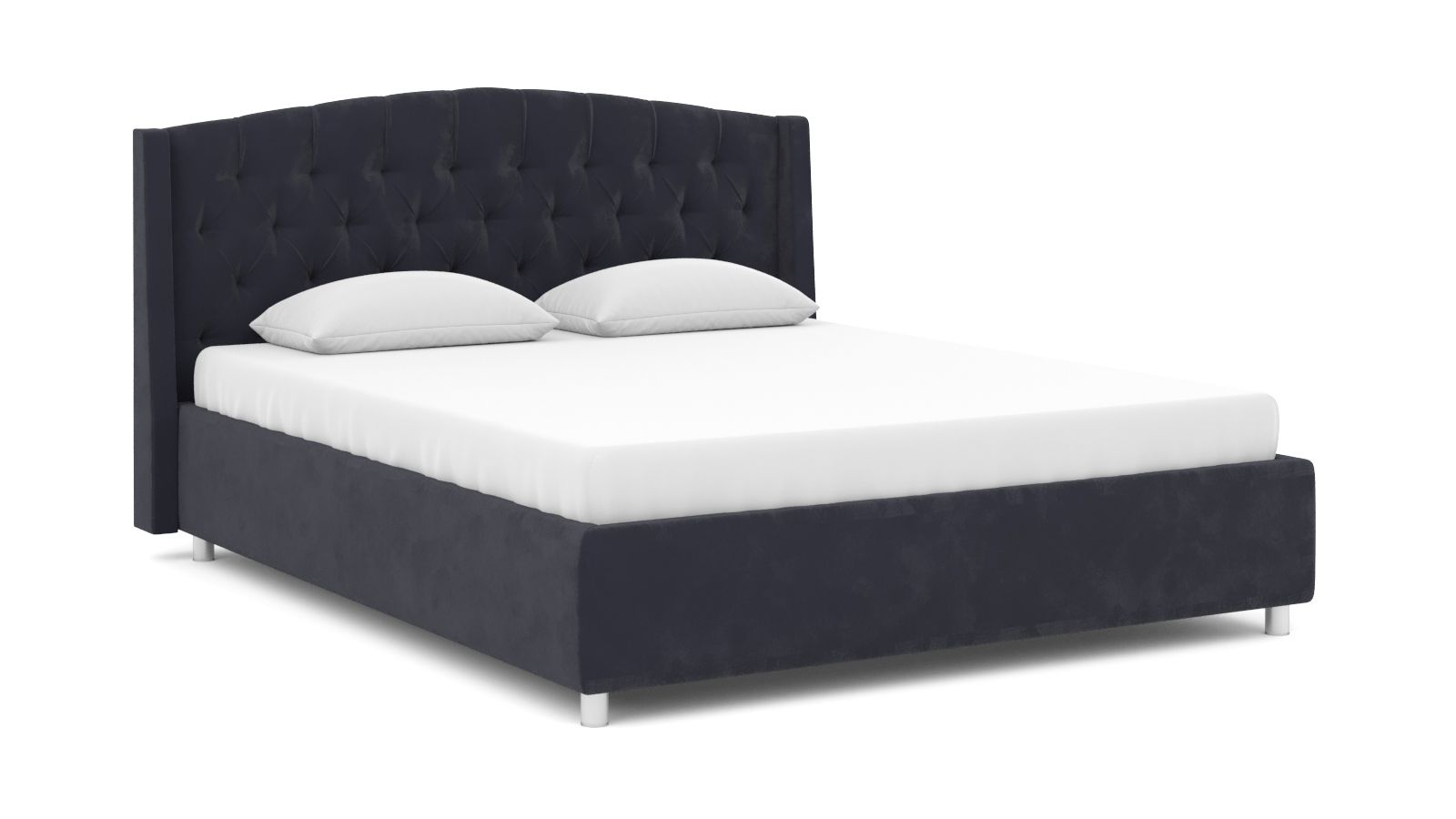 

Кровать Askona Margot Sky Velvet 40 160х200, Синий, Margot