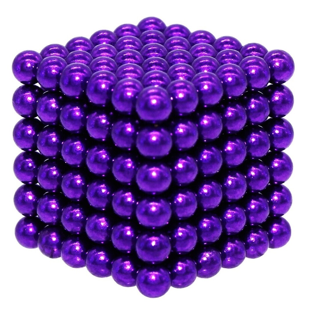 Игрушка-антистресс Парк Сервис Неокуб магнитные шарики 5мм фиолетовый
